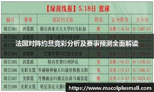 法国对阵约旦竞彩分析及赛事预测全面解读